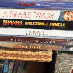 6 New Blu-Rays.  $4. Ea. 