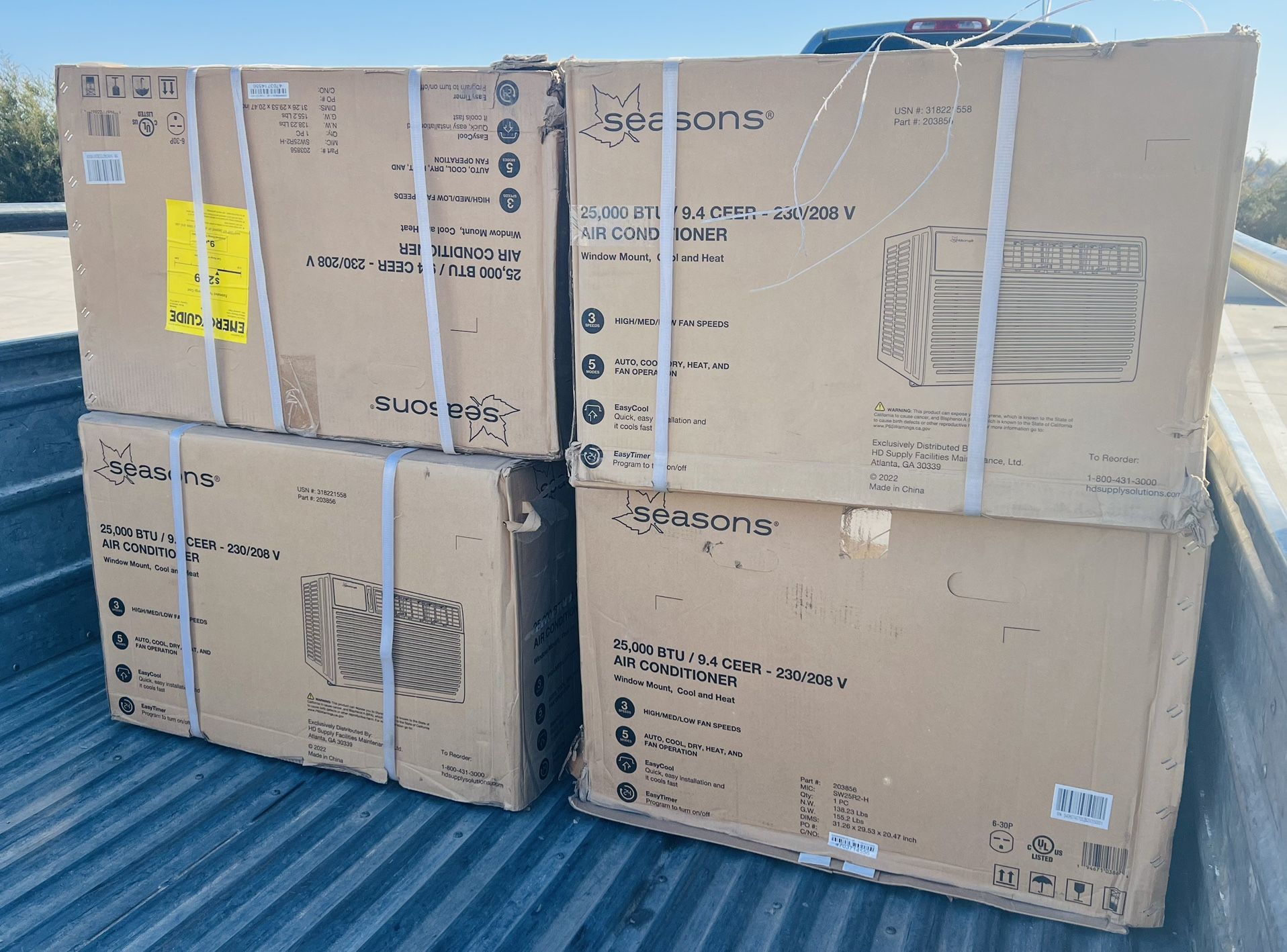 Seasons 25,000 BTU Window Air Conditioner, Cool and Heat. New! (5 Available) 