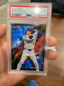 Shohei ohtani #100 refractor numbered to /200 PSA 9 slab graded card finest
