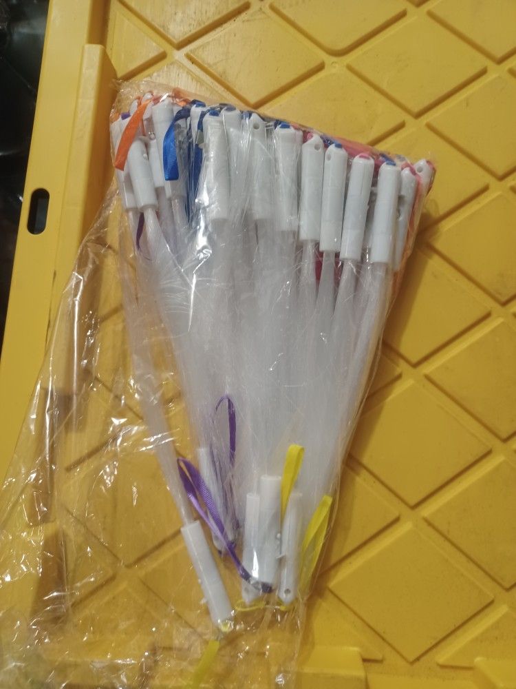 White Fiber Optic LED Light Wands