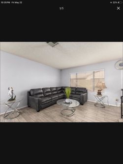Black leather couch