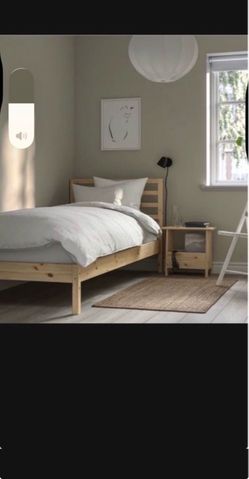 IKEA Pine Wood Single twin Bed Frame+ mattress