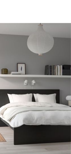 IKEA black queen bed frame
