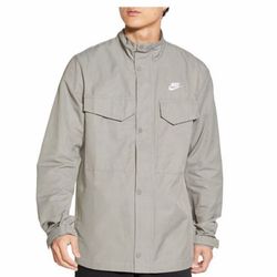 Excellent Condition Nike Men's Sportswear Woven Field Jacket in Grey Large