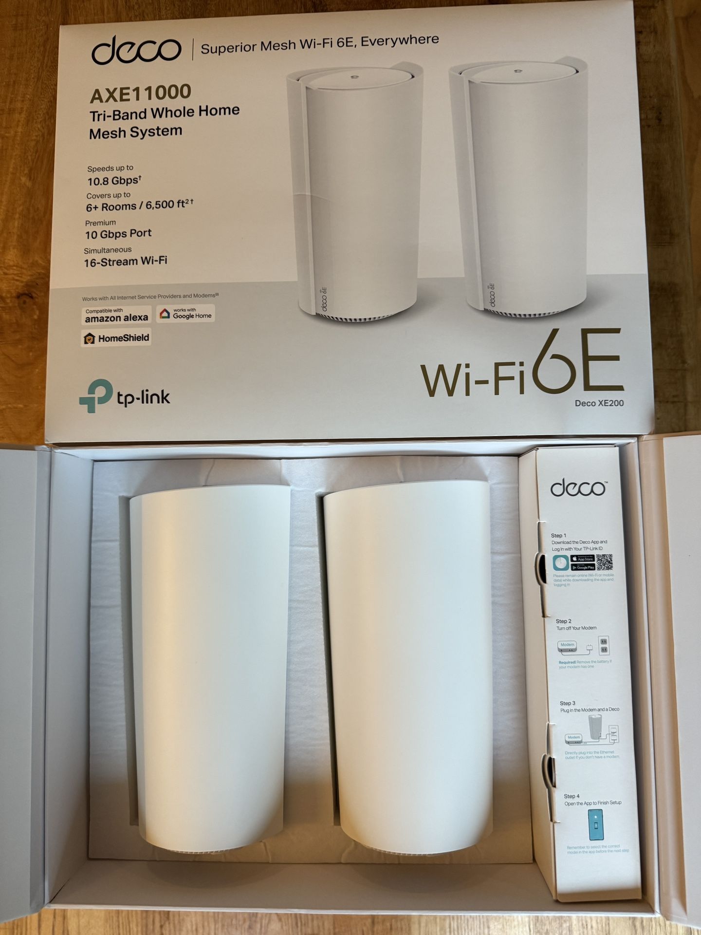 TP-Link Deco AXE11000 Tri-Band Mesh WiFi 6E (Deco XE200) (Two-pack)