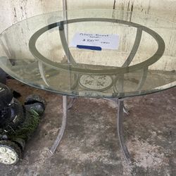 Round Glass Table 