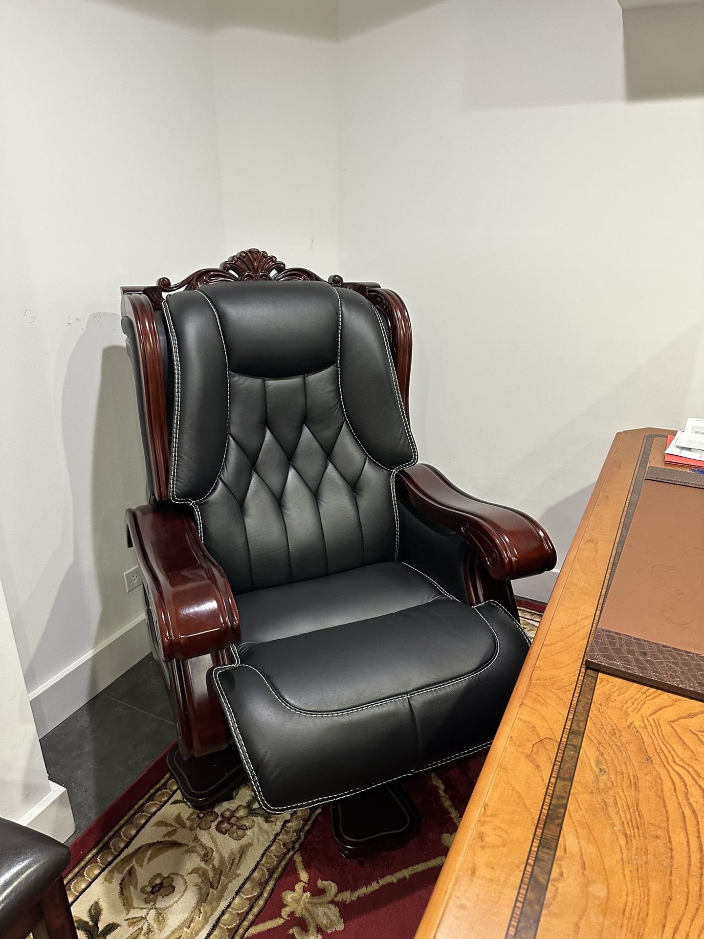 leather armchair for office
