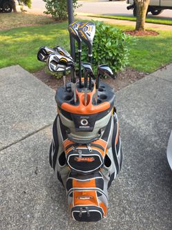 Golf Clubs and Cart Bag. Wilson Blackjack