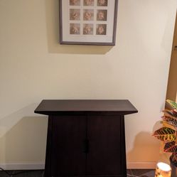 Solid Wood Accent or Entryway Cabinet in Espresso Finish