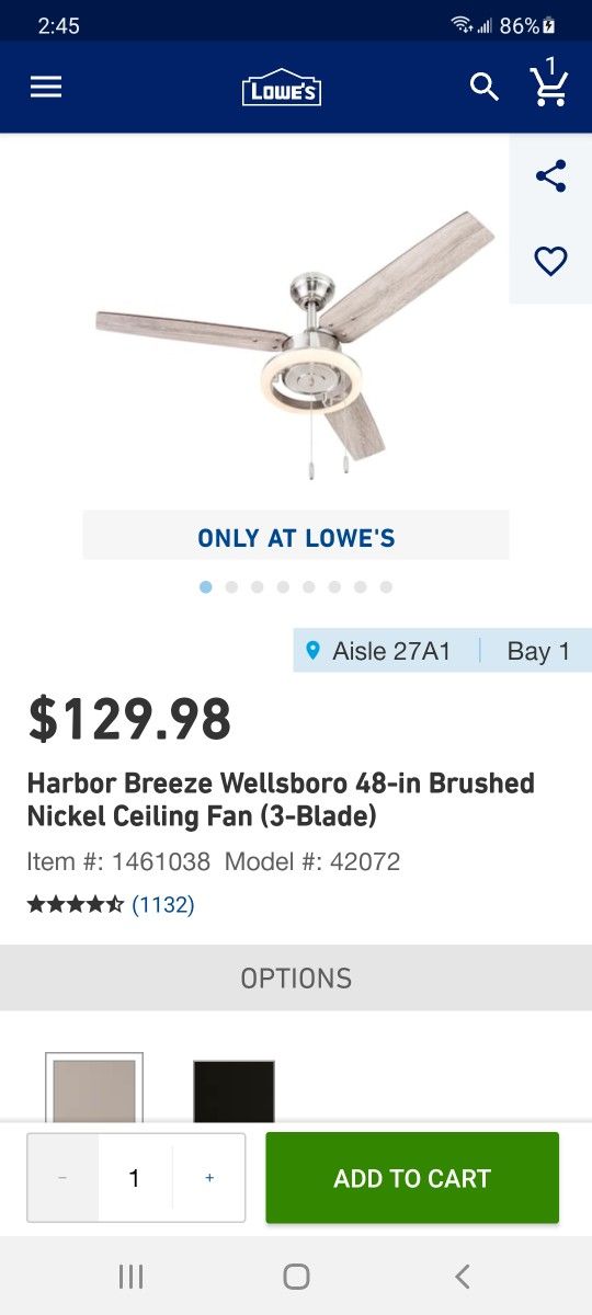 Ceiling Fan New