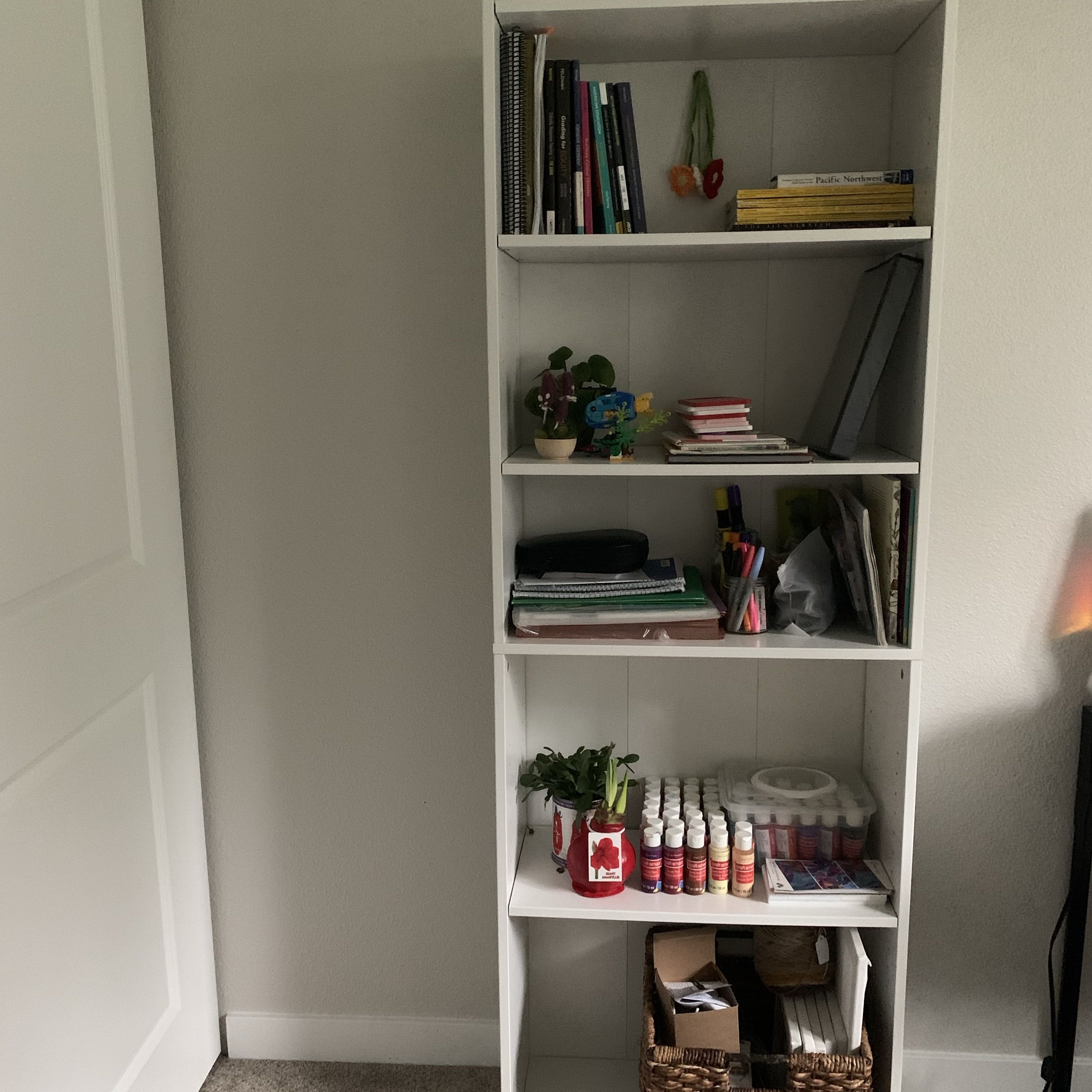 White 5-Shelf Bookcase