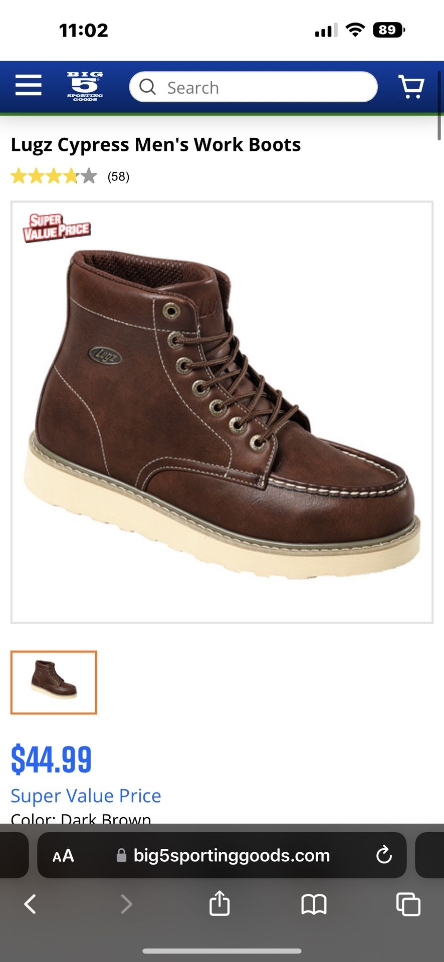 Lugz cypress shop work boots