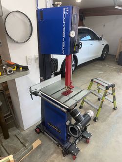 Harvey C14 Pro bandsaw with cart and blades