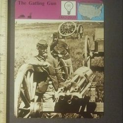 Panarizon 1979 The Gatling Gun General Custer's Soldiers Ft. Lincoln Dakota Territory Weapon Warfare Large Over-sized Card Collectible Vintage Italy