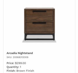 BOBS Arcadia Nightstand (with outlet)
