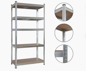 Heavy-Duty 5-Tier Garage Storage Shelf – Galvanized Steel