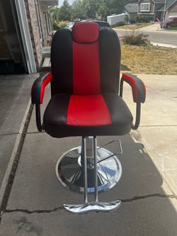 Classic Red & Black Reclining Chair