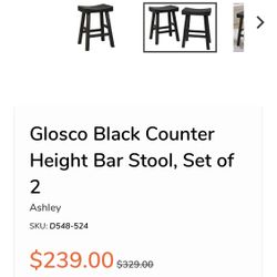  2  Saddleback Bar Stools Ashley Furniture 