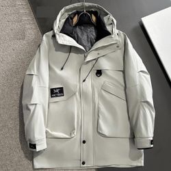 Arcteryx Hooded Drawstring Down Jacket