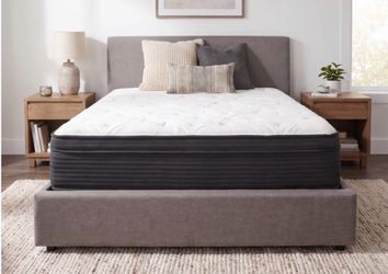 New Living space Pillow Top Mattress Queen size White and Dark Gray