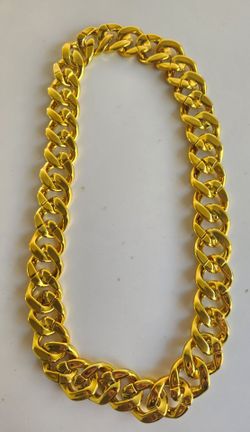 Gold-Tone Cuban Link Chain Necklace