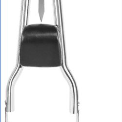 30" Tall Chrome Sissy Bar Passenger Backrest K(120)