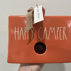 Rae Dunn Happy Camper Tent Bird House Summer 