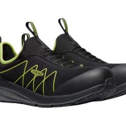 KEEN Utility Vista Energy Shoes Sneakers Mens 7.5 8.5 10.5 Black Carbon Fiber Toe Work