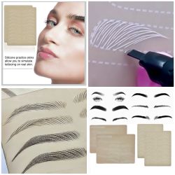 5 PCs Double Sided Microblade Nano Powder Brow PMU Makeup Practice Skins