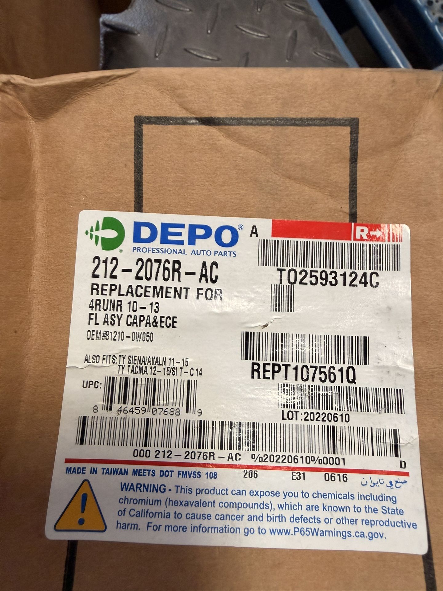 2010-13 Toyota 4Runner Right Side Fog Lamp