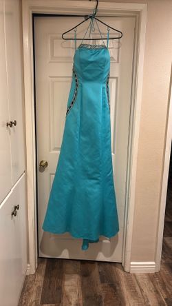 Blue Prom Dress With Shaw