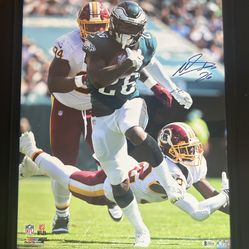 Miles Sanders Autographed 16x20 Photo Eagles