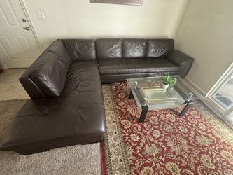 Beautiful Leather L Shape sofa  7ft X9ft 