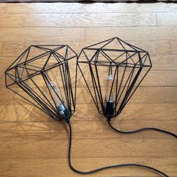 Two 12” Pendant Shape Lamps