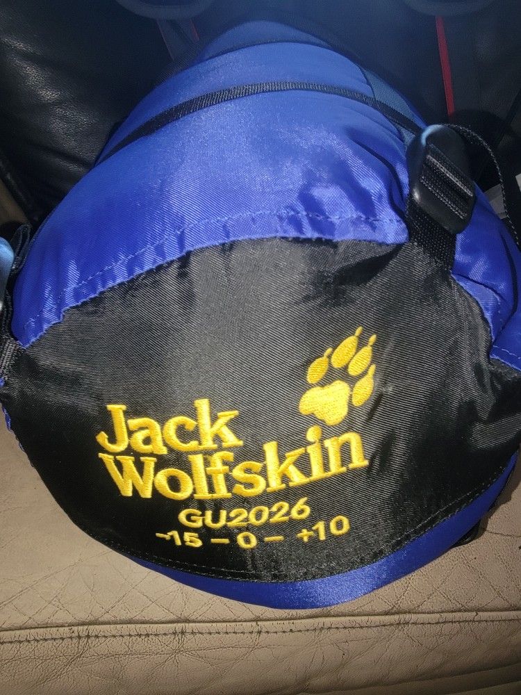 JACK WOLFSKIN sleeping bags are lined with down, synthetic fiber or a combination of the