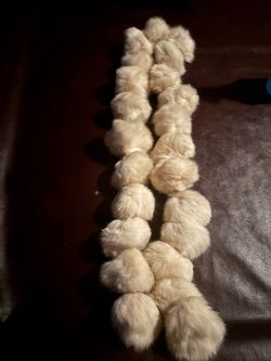 rabbit fur  scarf (also known as a rabbit fur ball scarf or pull-through scarf)