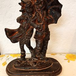 Vintage Statue by Auguste Moreau  French Sculpture Artist - "Rainy Day"