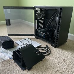 Computer Case + 750W Power Supply + Liquid Cooling System