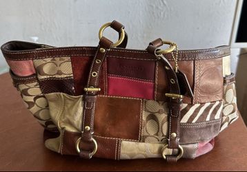 Authentic patchwork coach purse
