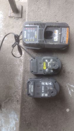 Ryobi charger and batteries