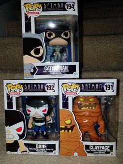 Batman Funko pops Bane Clayface