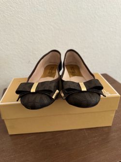 Michael Kors Brown Ballet Flats with Bow