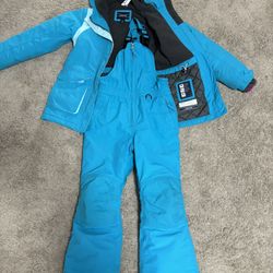 Lands’ end fleece lined waterproof insulated ski jacket and pants