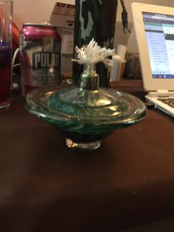 Green Saturn ring casting oil burning lamp