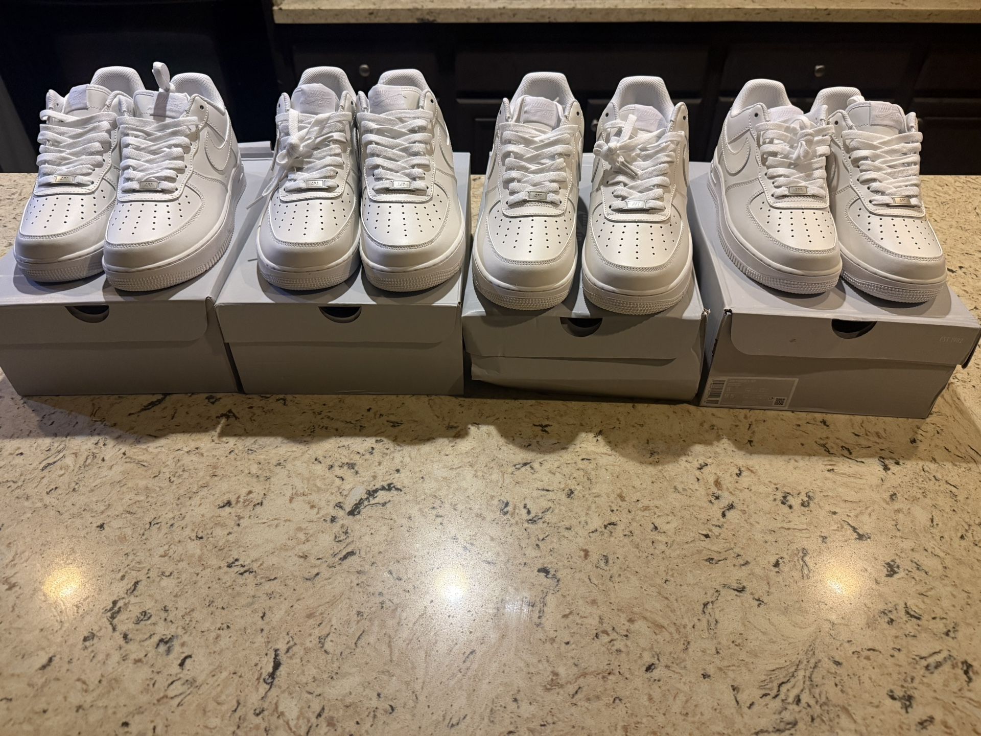 White Nike Airforce 1s