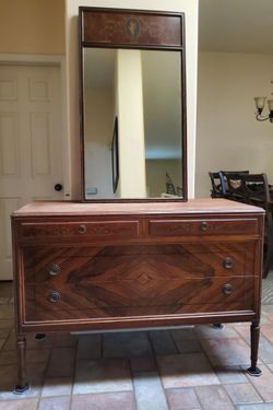 Robert Irwin Furniture Co. Antique Dresser & Mirror
