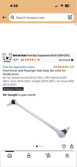 Front Driver and Passenger side sway bar links for Honda and Acura