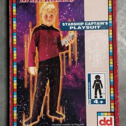 Star Trek TNG Star Ship Captains Costume Play Suit DEKKER TOYS 1994 Vintage .