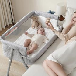 AirClub Bassinet Bedside Sleeper, Baby Crib for Newborn, Baby Bassinets Bedside  New!  The AirClub Bassinet Bedside Sleeper is a versatile and practic
