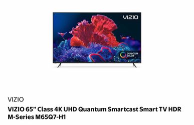 VIZIO  65” 4K Quantum QLED Smart TV